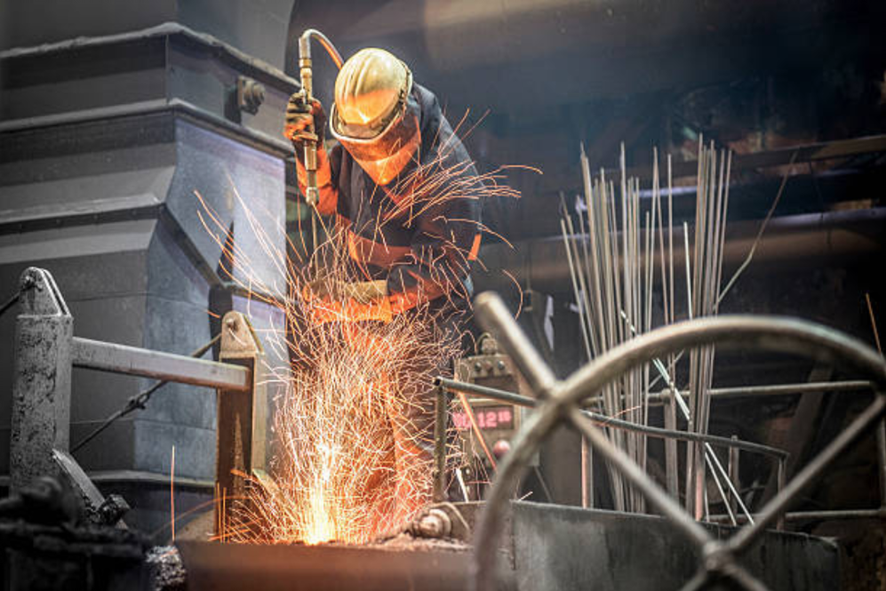 This welder completed a risk assessment before working on this task