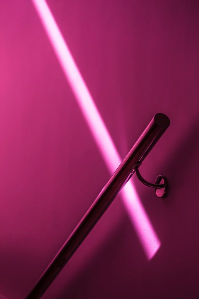 sustainability ai blog lights pink cority